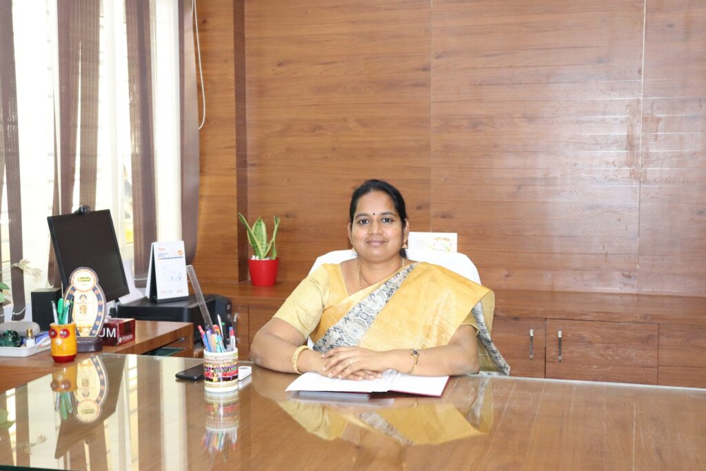 Mrs Manjula Subramani Principal of Vailankanni Public School CBSE Bargur